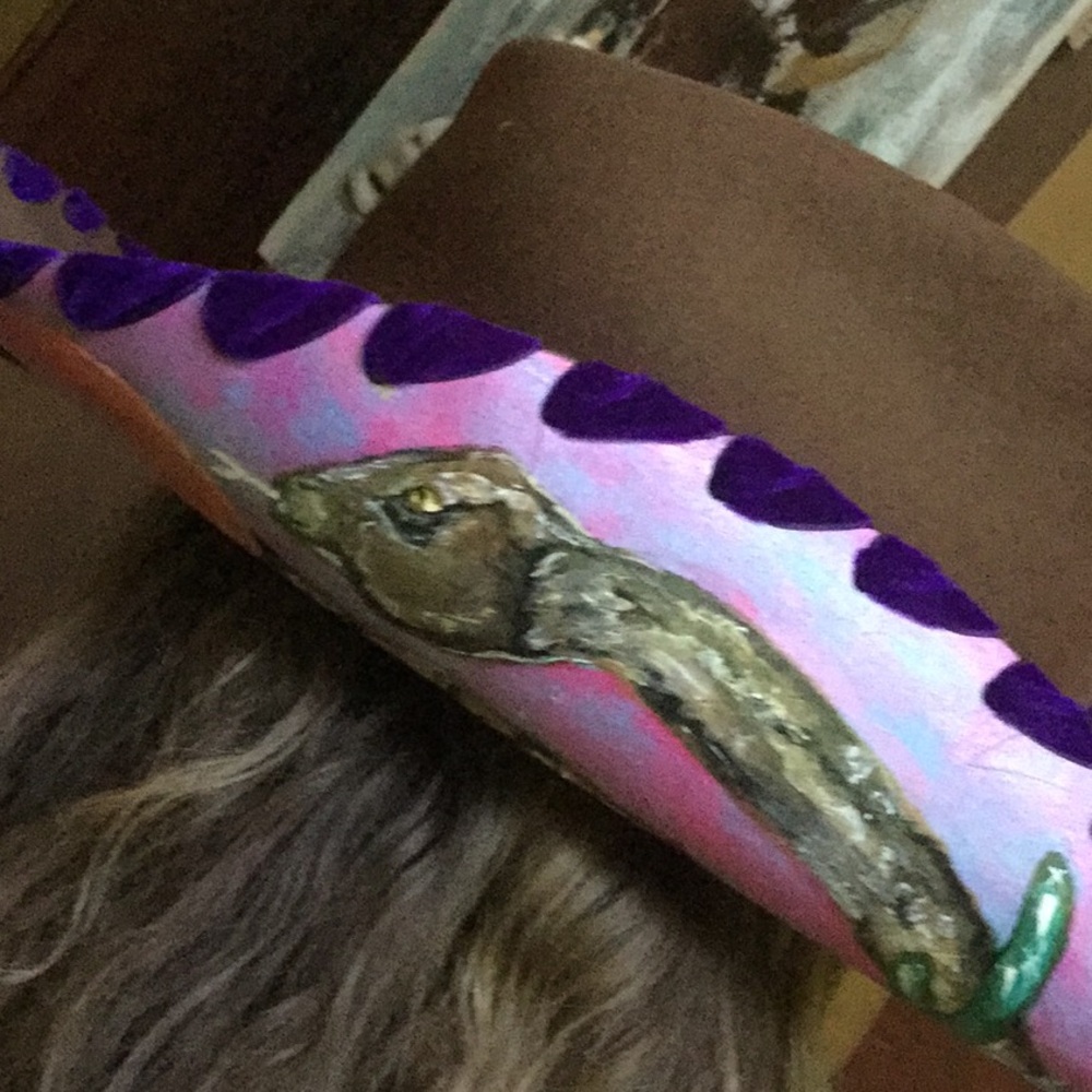 OOAK custom painted cowgirl cowboy felt western hat barrel national finals rodeo - Picture 8 of 11